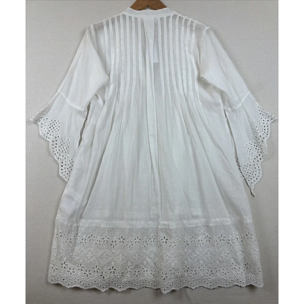 Michael Kors Eyelet Lace Tunic Dress Size S White Beach Cover-Up NWT (*defect)